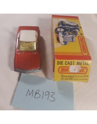Matchbox Superfast #6 - Mercedes Convertible 350SL - 1973 Lesney Products - Made in England - NOS - Mint in Box