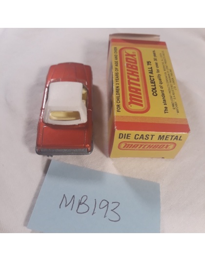 Matchbox Superfast #6 - Mercedes Convertible 350SL - 1973 Lesney Products - Made in England - NOS - Mint in Box