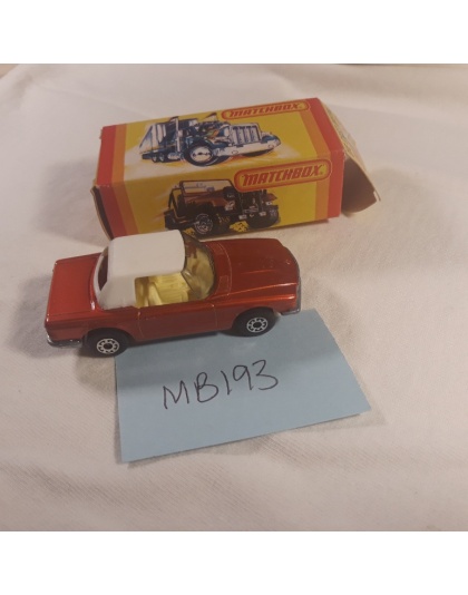 Matchbox Superfast #6 - Mercedes Convertible 350SL - 1973 Lesney Products - Made in England - NOS - Mint in Box