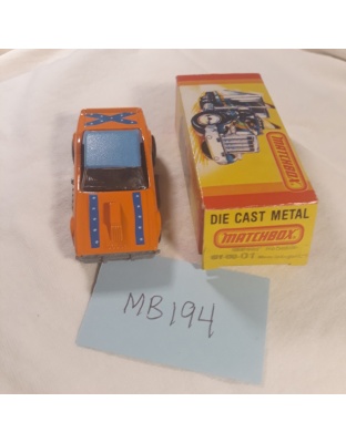 Matchbox Superfast #1 - Dodge Challenger - Revin Rebal - Lesney Products - 1975 Made in England - NOS - Mint in Box