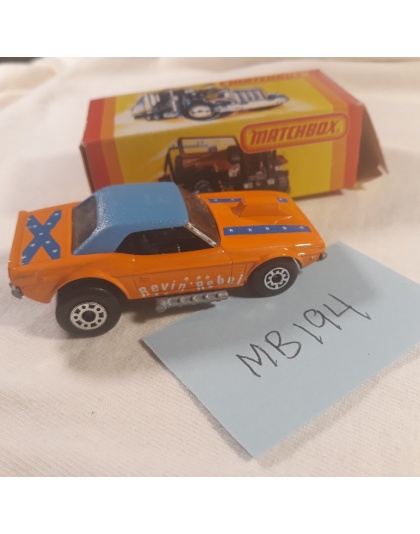 Matchbox Superfast #1 - Dodge Challenger - Revin Rebal - Lesney Products - 1975 Made in England - NOS - Mint in Box