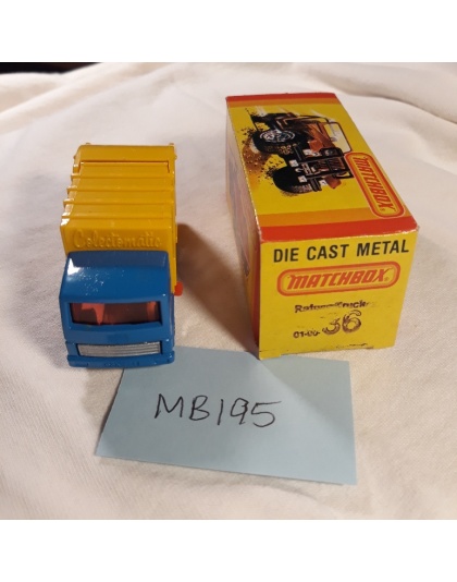 Matchbox Superfast #36 - Refuse Truck - Lesney England 1979 - NOS - Mint in Box
