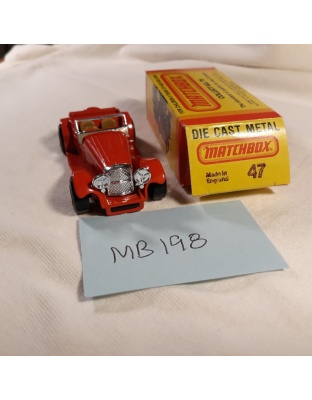 Matchbox Superfast #47 - Jaguar SS 100 - Lesney England 1982 - NOS - Mint in Box