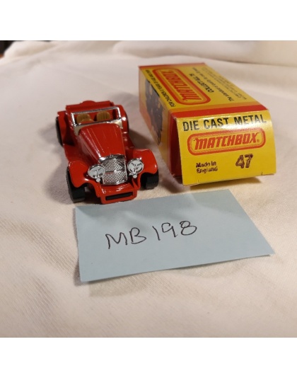 Matchbox Superfast #47 - Jaguar SS 100 - Lesney England 1982 - NOS - Mint in Box