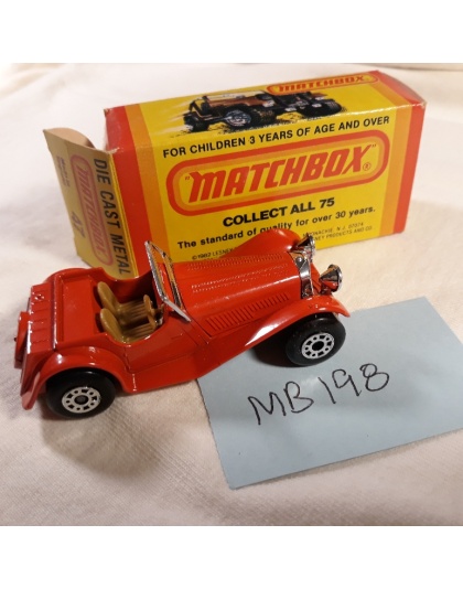 Matchbox Superfast #47 - Jaguar SS 100 - Lesney England 1982 - NOS - Mint in Box