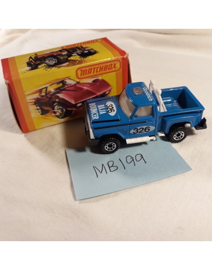 Matchbox Superfast #53 - Baja Bouncer- Goodrich - Flareside Pickup - Lesney England 1982 - NOS - Mint in Box