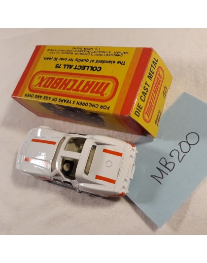 Matchbox Superfast #40 - Chevrolet Corvette T Roof - Made in England - 1979 Lesney Products - NOS - Mint in Box