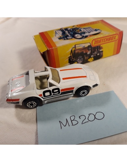 Matchbox Superfast #40 - Chevrolet Corvette T Roof - Made in England - 1979 Lesney Products - NOS - Mint in Box