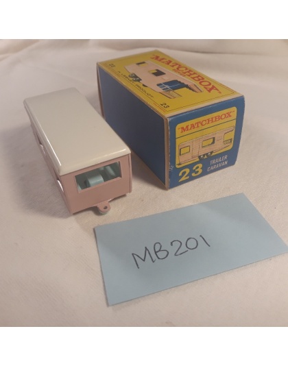 Vintage MATCHBOX Lesney #23 - Trailer Caravan - NOS - Mint in Box