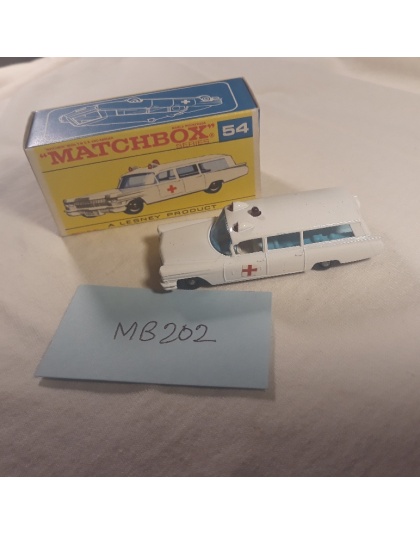 Vintage MATCHBOX Lesney #54 - Cadillac Ambulance - NOS - Mint in Box
