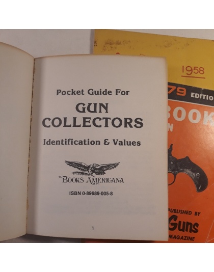 Lot of 3 books - old gun price books and Trends in Artillery for Instruction