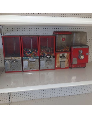 Vintage Gumball Machines - all shown