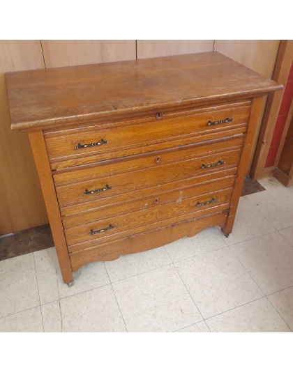 Vintage 3 drawer oak dresser